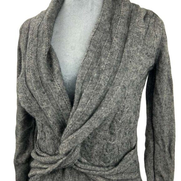 Aphorism Women's Medium Cable Knit Sweater Angora Rabbit Hair & Wool Blend - Picture 14 of 15